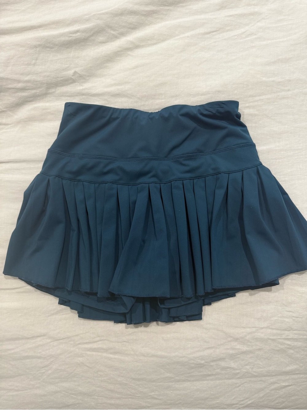 Pleated Mini Skirt in Deep Teal